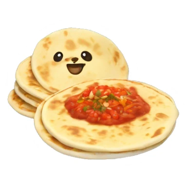 Pupusas add curtido and salsa on it sticker