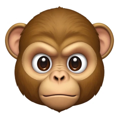 Grumpy monkey sticker