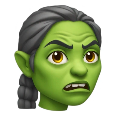 Really angry orc woman sticker
