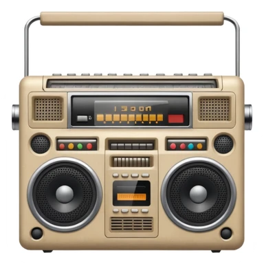 beige boombox sticker