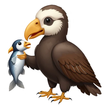 el condor avec un poisson sticker