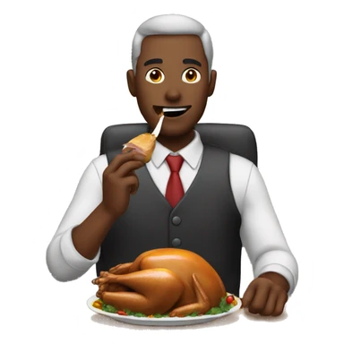Man eats turkey sticker