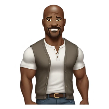 terry crews cartoon wearing henley sticker