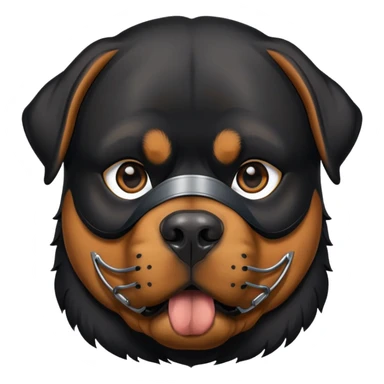Make a Rottweiler with a mask on sticker