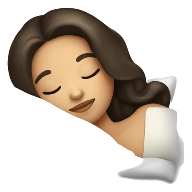 Coquette brunette girl sleeping  sticker