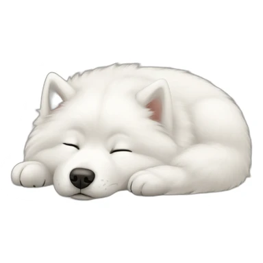 Samoyed sleeping sticker