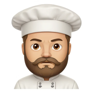 Chef angry with beard sticker