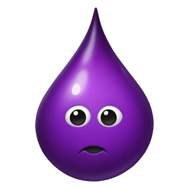 purple blood drop sticker