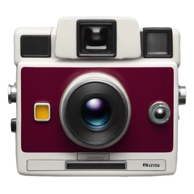 Polaroid camera realistic burgundy color sticker