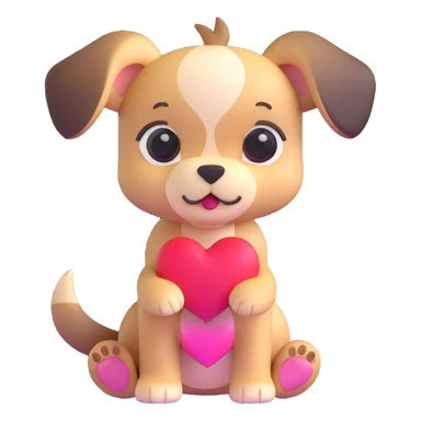 puppy in love sticker