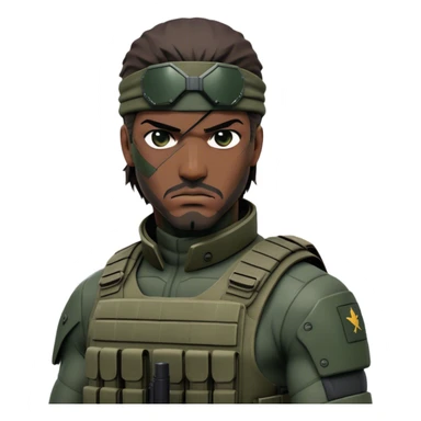 Cinematic Realistic Metal Gear Solid Snake Soldier Portrait, depicted with steely determination and tactical precision. Clad in intricately detailed combat attire in consistent muted greens, browns, and blacks, his rugged, weathered features and piercing eyes exude relentless resolve. Rendered with lifelike texture and dramatic, natural lighting, high shine, noble and stealthy, capturing the essence of a legendary soldier operating in the shadows. sticker