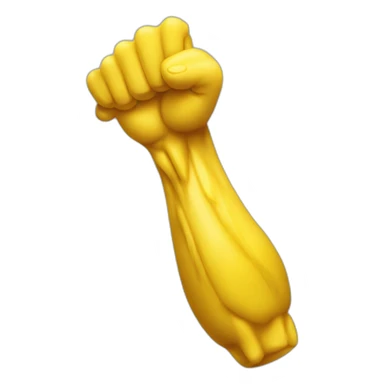 yellow flexed biceps muscles with birthday candles sticker