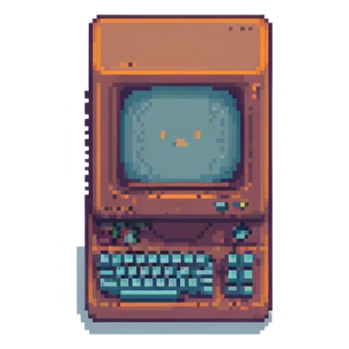artificial intelligence, pixel art, retro computer, digital face sticker