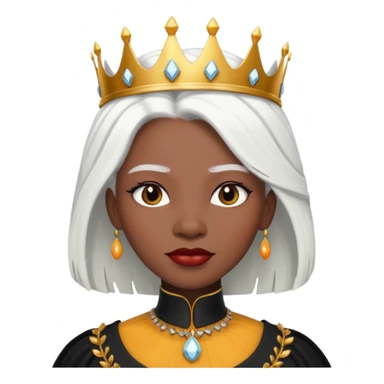 black queen with white hair sticker