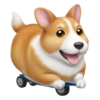 A hamster riding a corgi  sticker