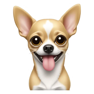 Chihuahua with white tube in mouth sticker