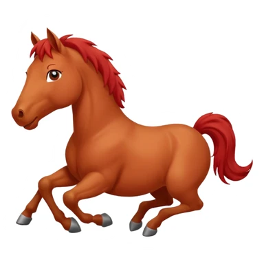 red horse, Rolling on the Floor Laughing sticker