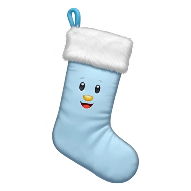 Christmas stocking with light blue details sticker