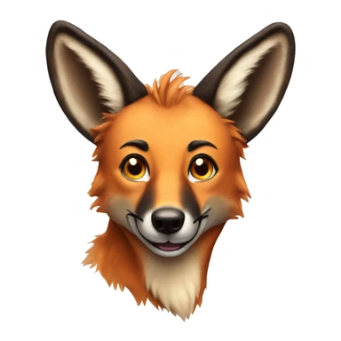 Maned wolf happy sticker