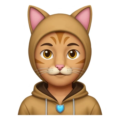 A man wearing cat clothes  sticker