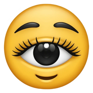 Un emoji de dos ojos grandes y expresivos, con pupilas negras y un ligero brillo. El estilo debe ser simple y limpio, con un contorno suave. El fondo es transparente sticker