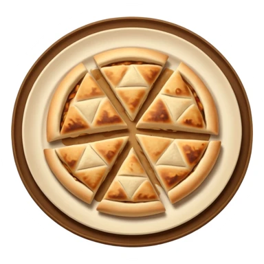 naan bread cut in triangles on a plate sticker