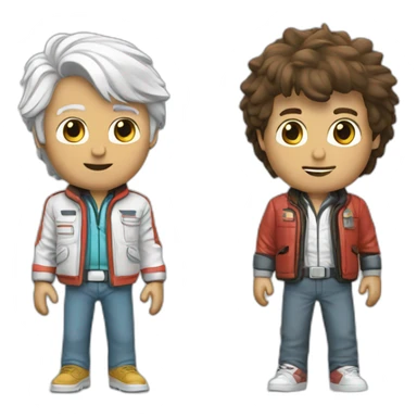 Marty McFly and Doc sticker