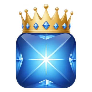 Sapphire with a crown in the sky sticker