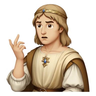 A deepfake Renaissance painting arguing with itself sticker