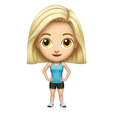 White girl in gym  sticker