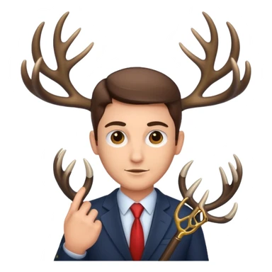 fbi agent with deer antlers sticker