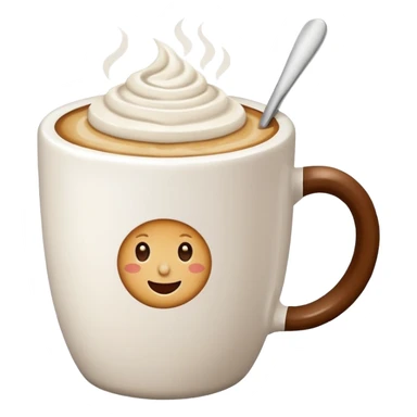 Coffee mug with latte sticker