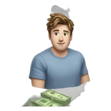 Mrbeast with eyes money sticker