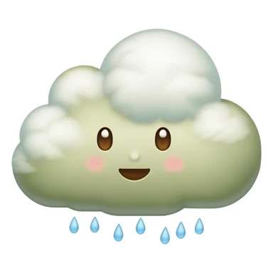 pastel olive cloud sticker