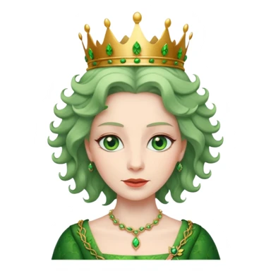 The queen with vine-like hair sticker