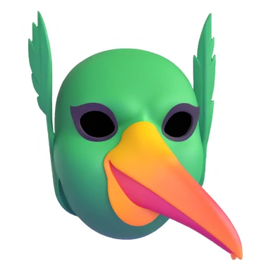 Louisiana themed ski mask with pelican and bayou design sticker