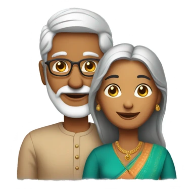 Indian couple aged 60 sticker