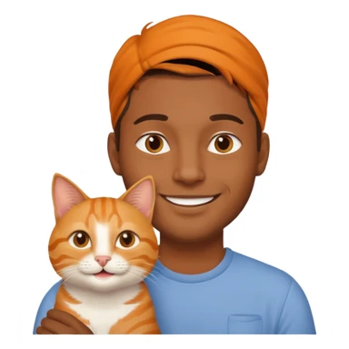 Brown guy with orange cat sticker