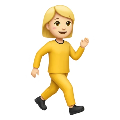 walking emoji but no legs sticker