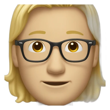 Handsome winky faced blond man with short hair and persol glasses sticker