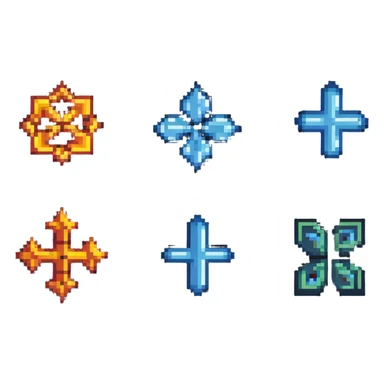 four elements symbols sticker