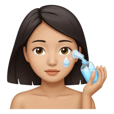 Asian Woman Washes Face sticker