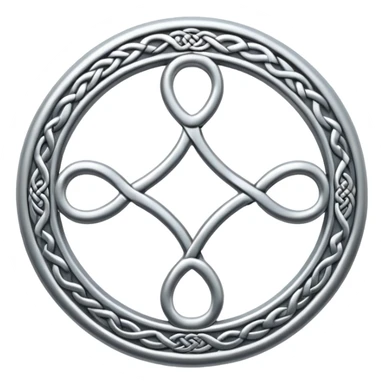 Silver Celtic circles sticker