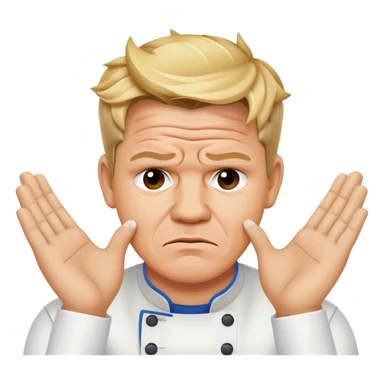 gordon ramsay rubbing his face sticker