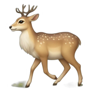 Persian Deer walking with pride and homor sticker