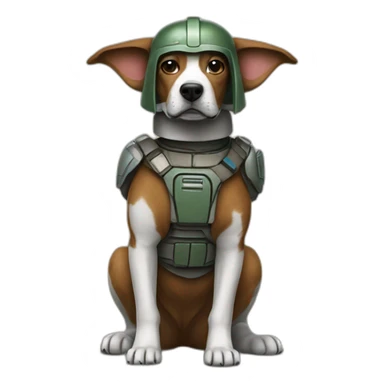 Dog with six fett  sticker