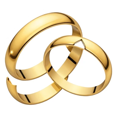 Broken wedding ring  into two piece  sticker