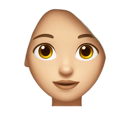 girl with brown straight hair brown eyes and fair skin sticker