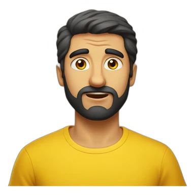 Armenian guy in a yellow t-Shirt is shocked sticker