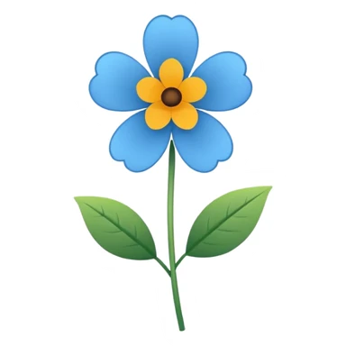Minimalistic flat vector icon, iOS style, thin black contour on white background. Single flower with leaves, symbolizing floristry. Clean, elegant, no text, no shadows.
 sticker